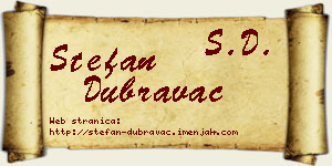 Stefan Dubravac vizit kartica